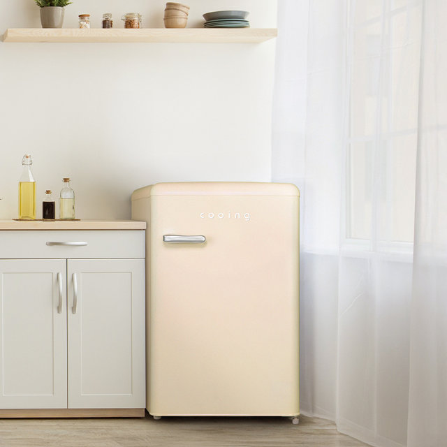 레트로 김치냉장고 REF-K100SC 스탠드형 소형 미니 작은 온도 냉장 냉동 겸용