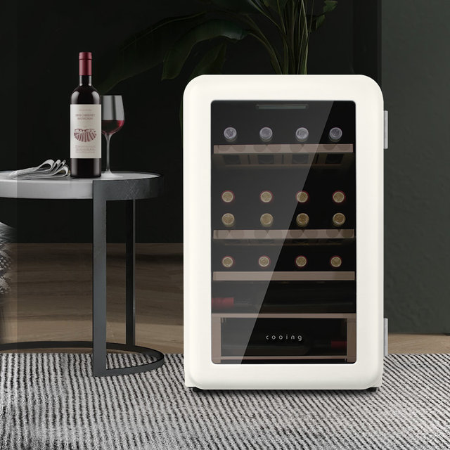 레트로 와인셀러 WC-20 크림화이트 미니 소형 저장고 가정용