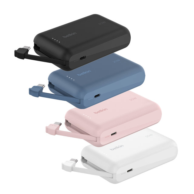 벨킨 C타입 케이블 일체형 20W 10000mAh 보조배터리 BPB021fq