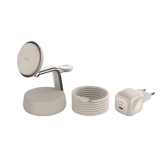 벨킨 Qi2 25W 3in1 울트라차지 프로 마그네틱 초고속 무선 충전 스탠드 WIZ040