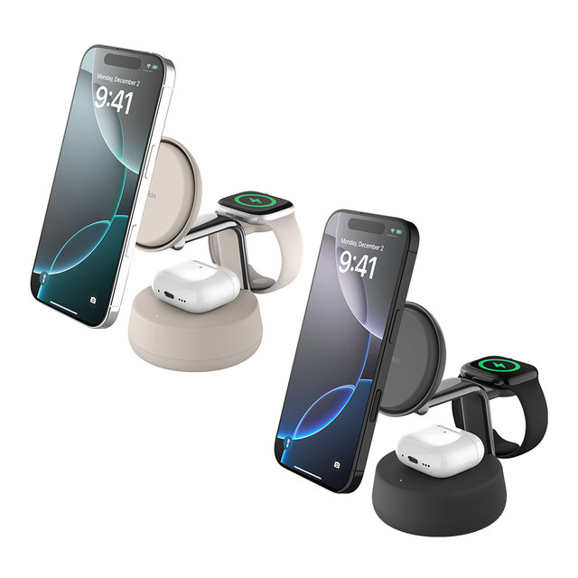 벨킨 Qi2 25W 3in1 울트라차지 프로 마그네틱 초고속 무선 충전 스탠드 WIZ040