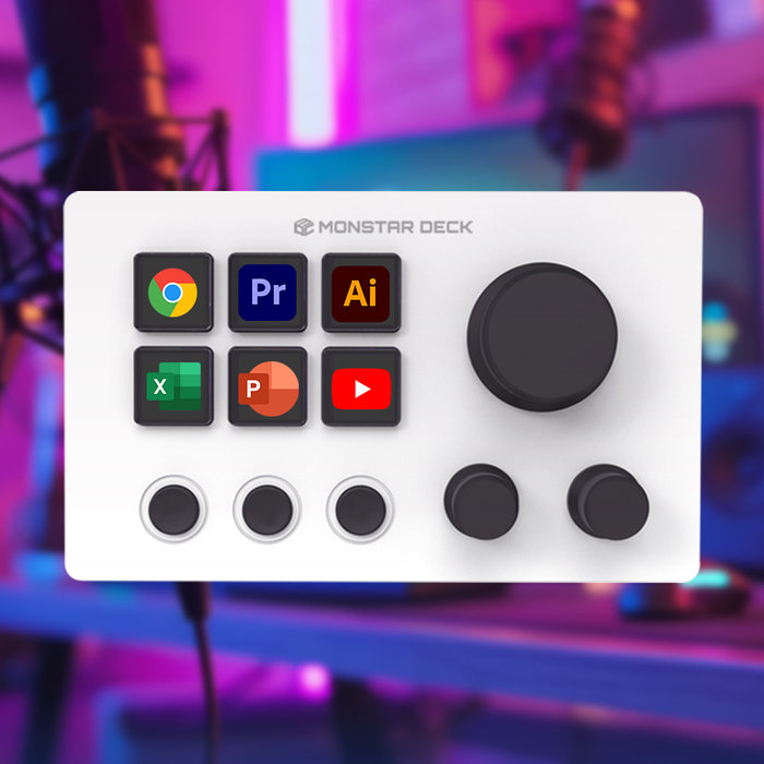 몬스타기어 몬스타덱 TS16N3 화이트 한글 스트리밍 동영상 편집 매크로 단축키 숫자 키패드 키보드