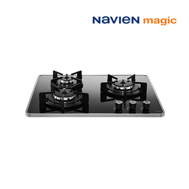 [전국설치] 나비엔매직 빌트인 3구 가스레인지 쿡탑 전기식 560x480 / GRB-6203