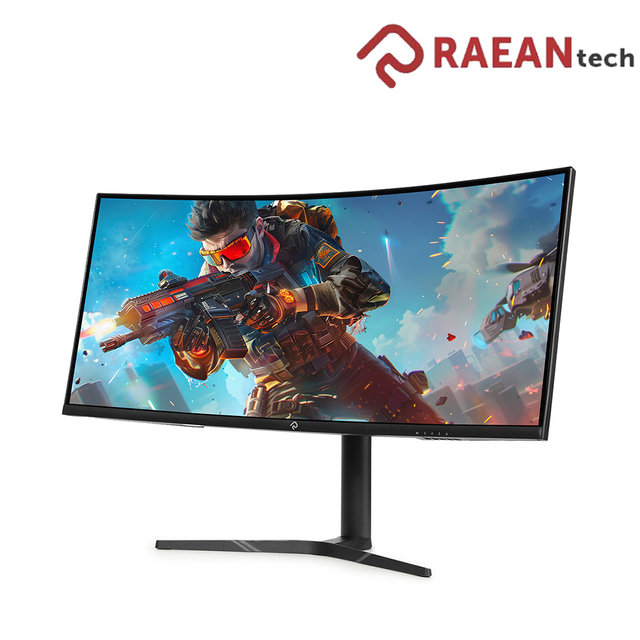 래안텍 PANTHEON CQA34C80SM 블랙 Fast VA 180 WQHD USB-C 멀티스탠드 게이밍 무결점 커브드 모니터