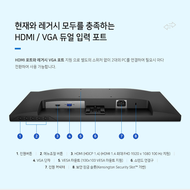 델 모니터 SE2225HM VA FHD 100Hz 사무용 가정용