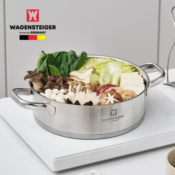 바겐슈타이거 IH냄비 스텐 26전골 인덕션겸용 밀푀유나베 샤브샤브 조림냄비