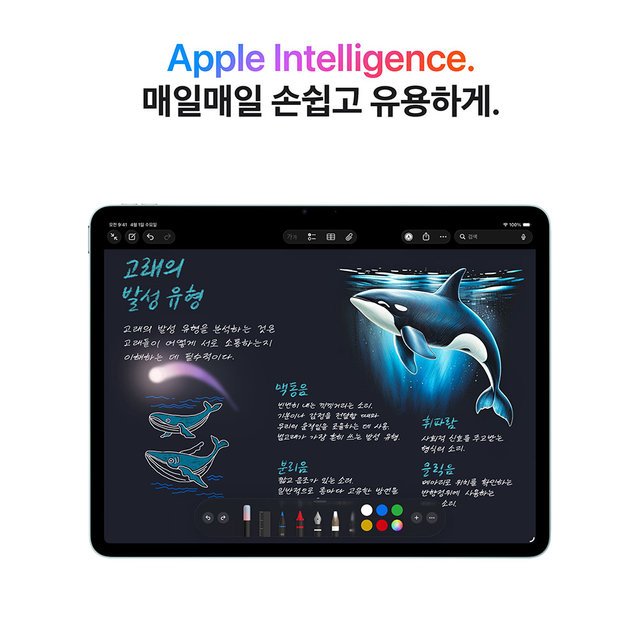 아이패드 에어 13 M4 Wi‑Fi 128GB  - 블루 [MH5P4KH/A]