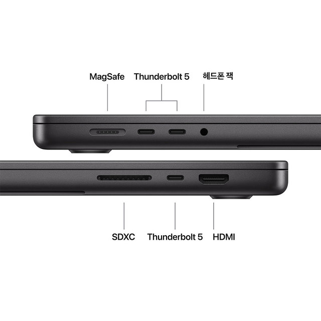 맥북프로 16 M5 Pro, 18코어 CPU, 20코어 GPU, 48GB RAM, 1TB SSD - 스페이스 블랙 [MGEC4KH/A]