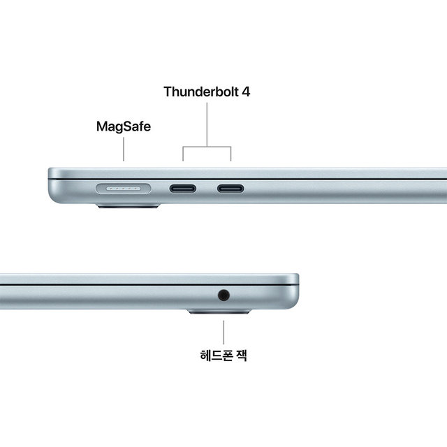 맥북에어 13 M5, 10코어 CPU, 10코어 GPU, 24GB RAM, 1TB SSD - 스카이 블루 [MDHK4KH/A]