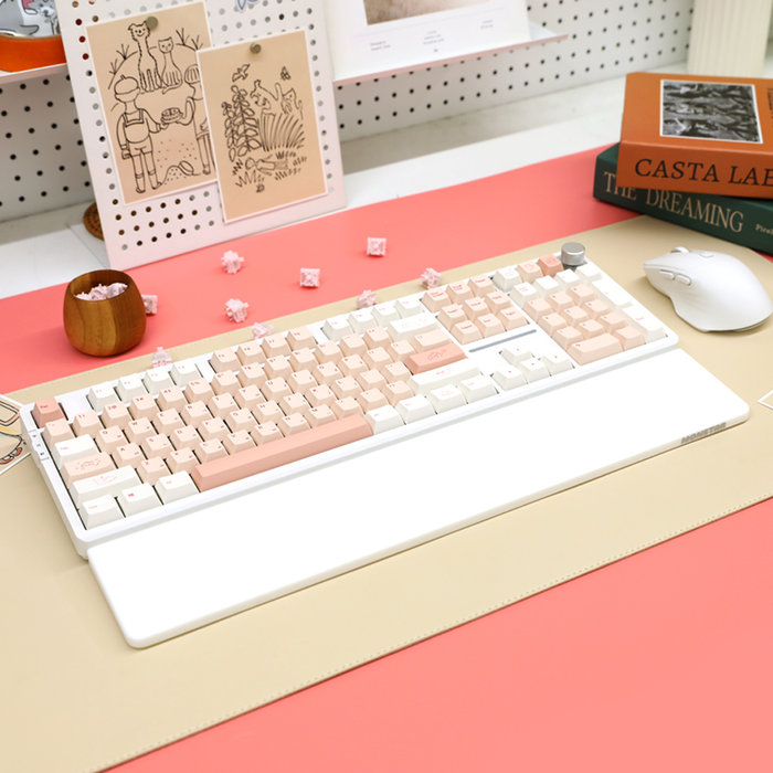 몬스타기어 아크릴 팜레스트 MPA87 텐키리스 화이트 반 투명 풀배열 키보드 손목 보호 받침대