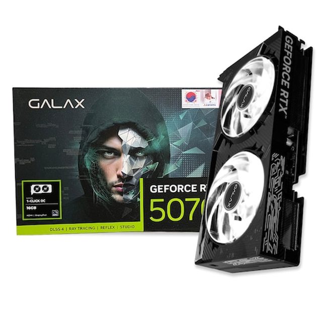 갤럭시 GALAX 지포스 RTX 5070 Ti BLACK 2X OC D7 16GB_G
