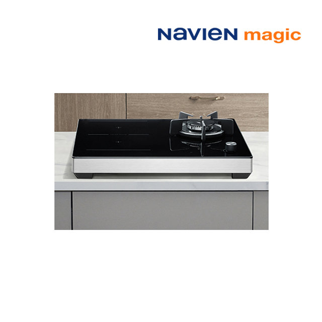 [전국설치] 경동 나비엔매직 스탠드형 가스하이브리드 인덕션2구가스레인지1구/ ERG-5003