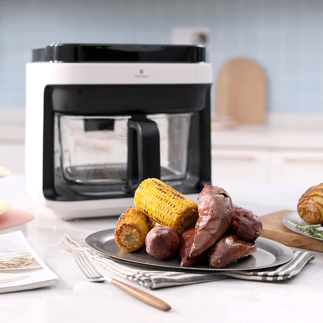 디온리 저소음 5.5L 투핸들 글라스 큐브 대용량 에어프라이어 +광파 NAA321BK