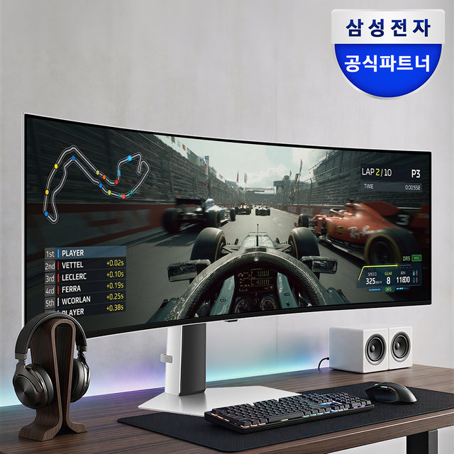 삼성 오디세이 G9 S49DG930 124.3cm(49인치) OLED 게이밍 모니터 DQHD 240Hz 0.03ms 울트라와이드 커브드