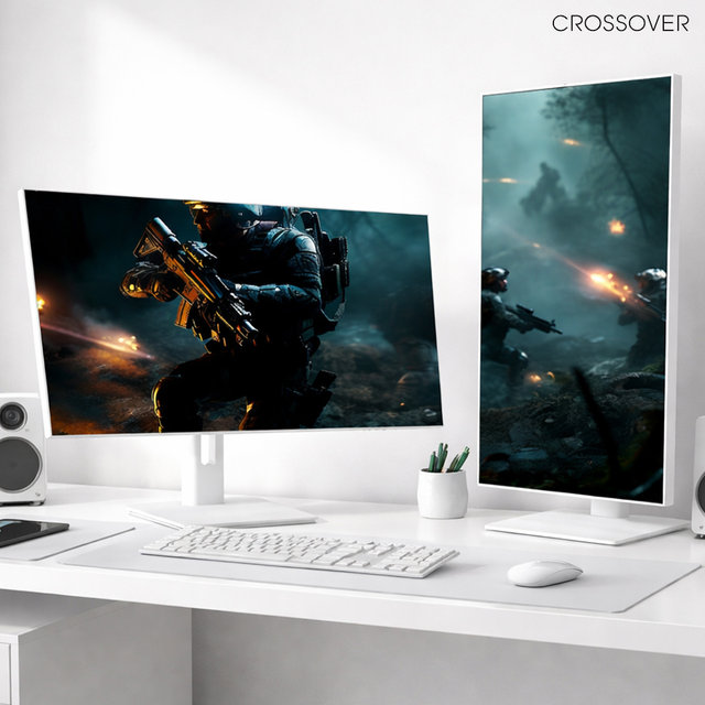 크로스오버 27LGQ175CM 4면 제로베젤 USB-C QHD LG IPS 68cm 피벗 사무용 게이밍 모니터 무결점
