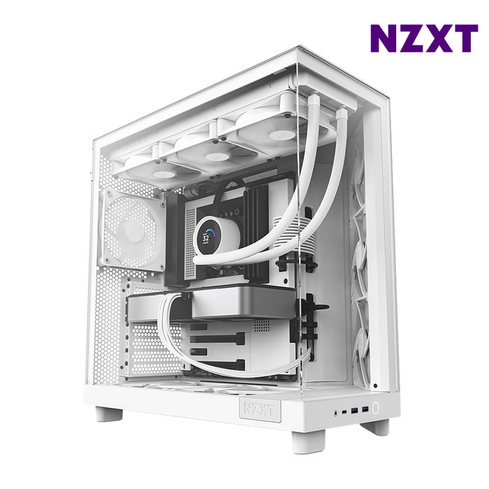 NZXT H6 FLOW 화이트 미들타워케이스 PC케이스