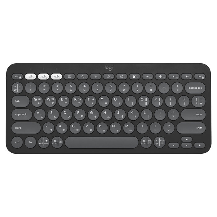 [중고] 로지텍 상급 정품 텐키리스 블루투스&무선 K380S 페블2 사무용 키보드 블랙