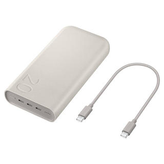 삼성전자 45W 초고속 충전 보조배터리 20000mAh EB-P4520XUEGKR C타입 PD PPS 3포트 0.3m 케이블 포함 삼성정품 대용량 파워뱅크