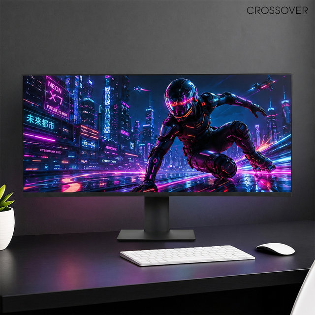 크로스오버 34U5iM FAST-IPS 200Hz UWQHD USB-C 86cm 울트라 와이드 퀀텀닷 게이밍 모니터