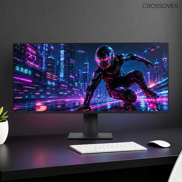 크로스오버존 크로스오버 34U5iM FAST-IPS 200Hz UWQHD USB-C 86cm 울트라 와이드 퀀텀닷 게이밍 모니터 업그레이드이벤트
