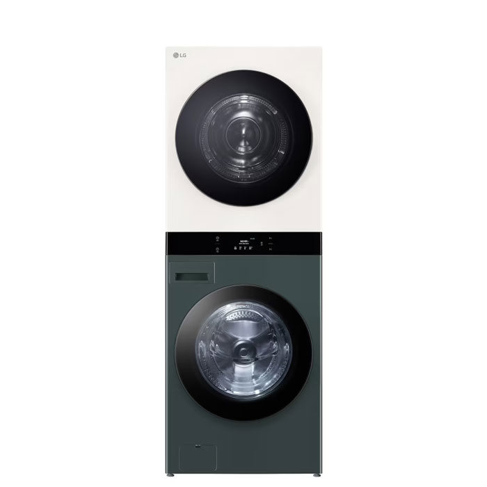 [중고] LG전자 상급 오브제컬렉션 워시타워 25kg+22kg WL22GEHU 네이처 그린/네이처 베이지