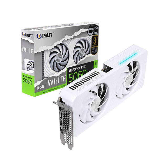 PALIT 지포스 RTX 5060 WHITE OC D7 8GB 이엠텍