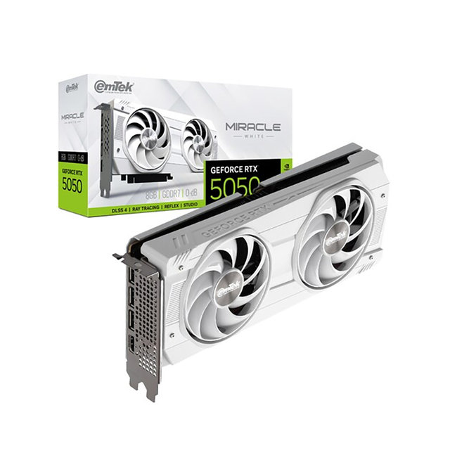  이엠텍 지포스 RTX 5050 MIRACLE WHITE D6 8GB