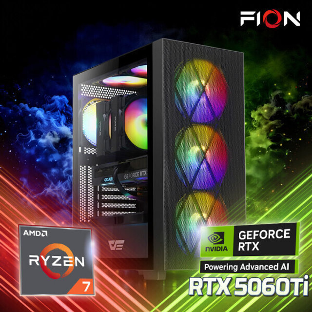 라이젠7 7800X3D RTX5060Ti 게이밍 조립PC 32G 1T 조립식 컴퓨터 본체