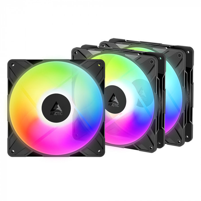ARCTIC P14 Pro ARGB Reverse 피씨디렉트 3팩, 블랙