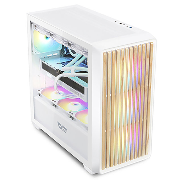 다크플래쉬 DW500 우드 MESH RGB (화이트) 미들케이스
