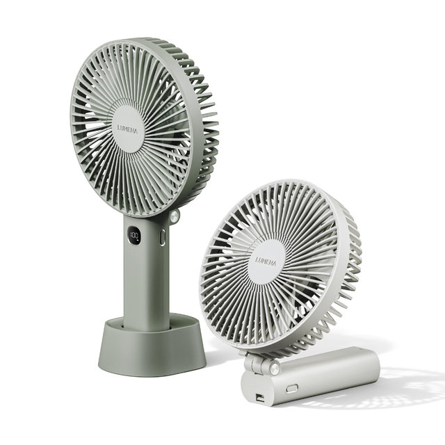  빅팬 휴대용 탁상용 폴더블 선풍기 FAN PRO MAX V (크림화이트)[최대24시간무선사용/무선충전크래들/최대6.5m/s풍속]