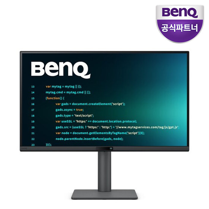 12%카드할인 혜택가 431,200 총판 벤큐 RD270Q QHD 144Hz 피벗 프로그래밍 고급코딩모드 개발자 무결점 모니터
