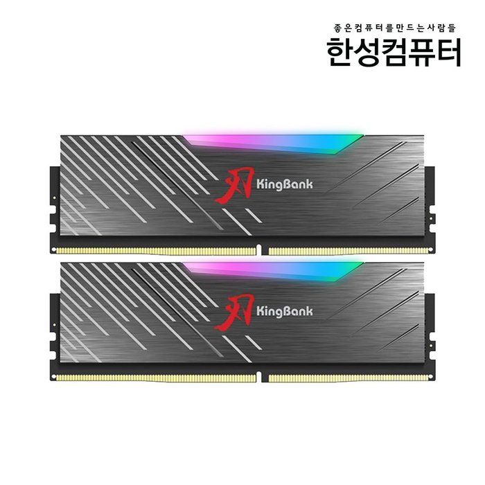 한성컴퓨터 KingBank KRRB DDR5-6000 CL30 32GB 16GBx2 RGB 블랙 패키지