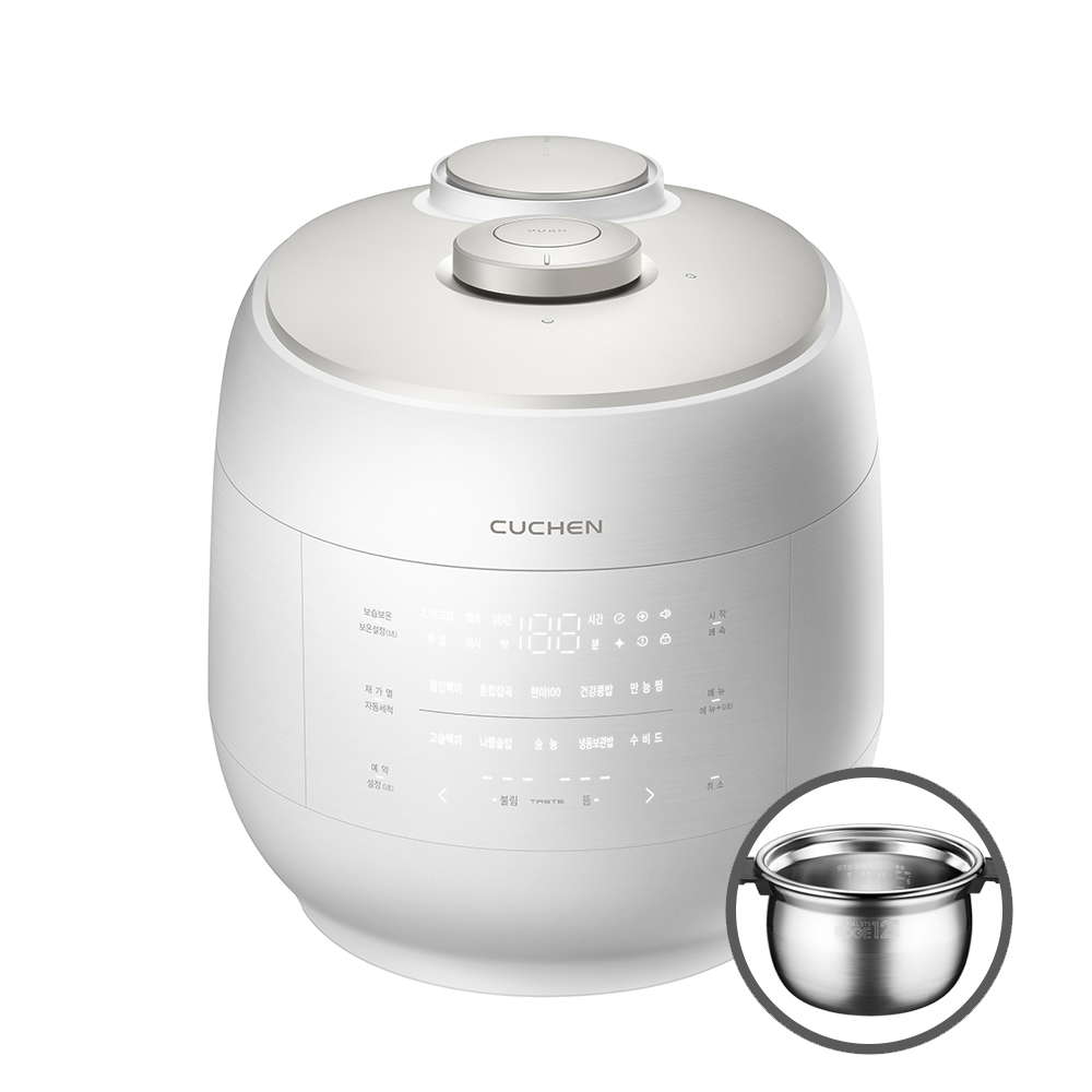 고효율가전 쿠첸 그레인 풀스테인리스 전기압력밥솥 6인용 CRT-UPDS0670W