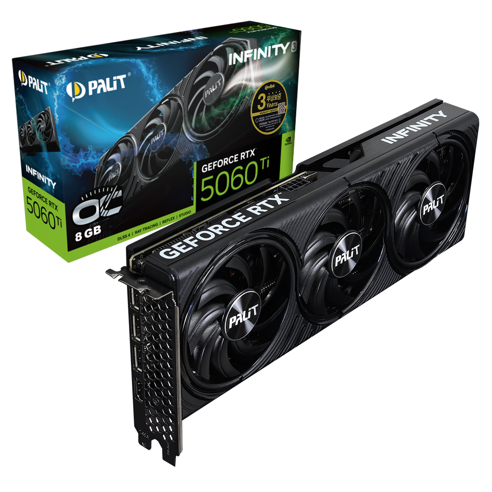 (주)이엠텍아이엔씨 PALIT 지포스 RTX 5060 Ti Infinity 3 OC D7 8GB 이엠텍
