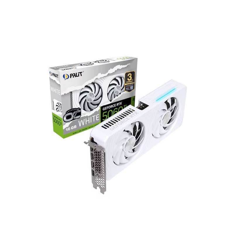 (주)이엠텍아이엔씨 이엠텍 공식 PALIT 지포스 RTX 5060 Ti WHITE OC D7 16GB 이엠텍