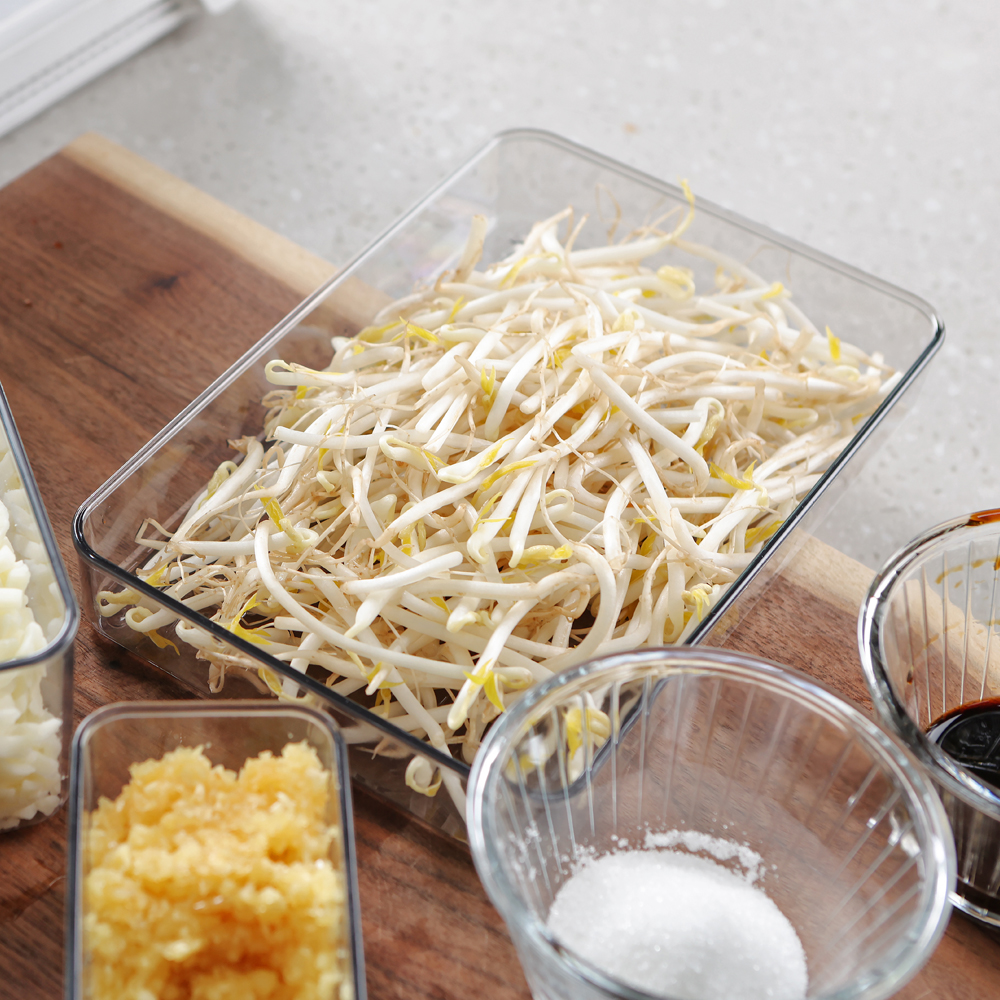 인콕 냉장고 정리용기 투명 밀폐 보관용기 크린킵스 4호 납작이 600ml 3개