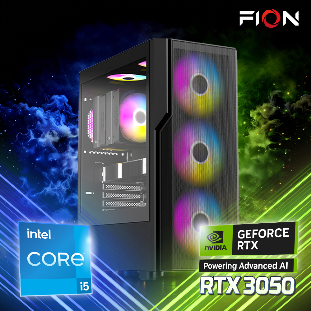 파이온 인텔 I5-12400F RTX3050 16G 1T 조립PC 롤 배그 게임용 조립식 데스크탑 컴퓨터 본체