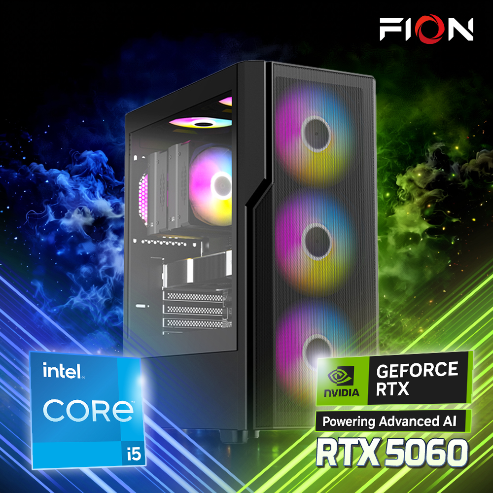 파이온 인텔 코어I5-14400F RTX5060 32G SSD 1T 조립PC 게이밍 컴퓨터 데스크탑 본체 롤 배그
