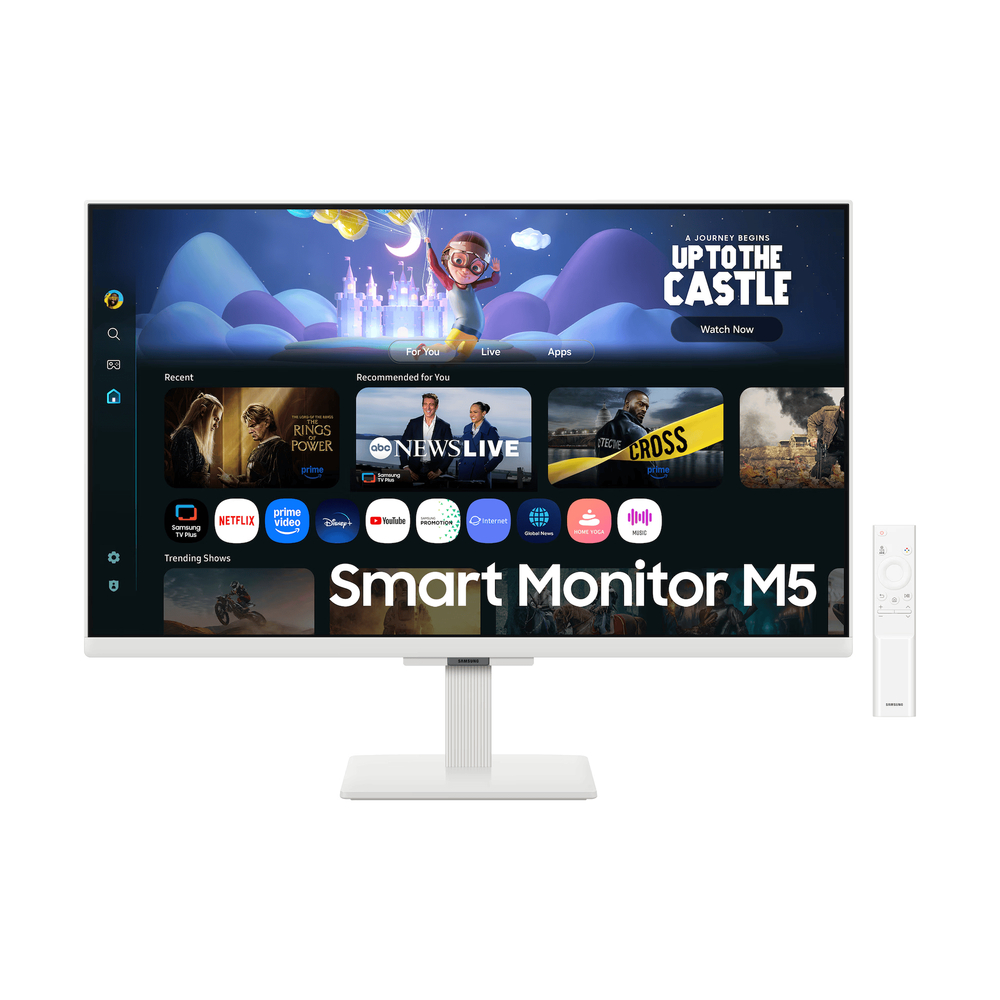 삼성전자 삼성 스마트모니터 M5 68.6cm 27형 화이트 FHD IPS LED 컴퓨터 모니터 HDMI 스마트 앱 OTT 스피커내장 IPTV모니터 M50F