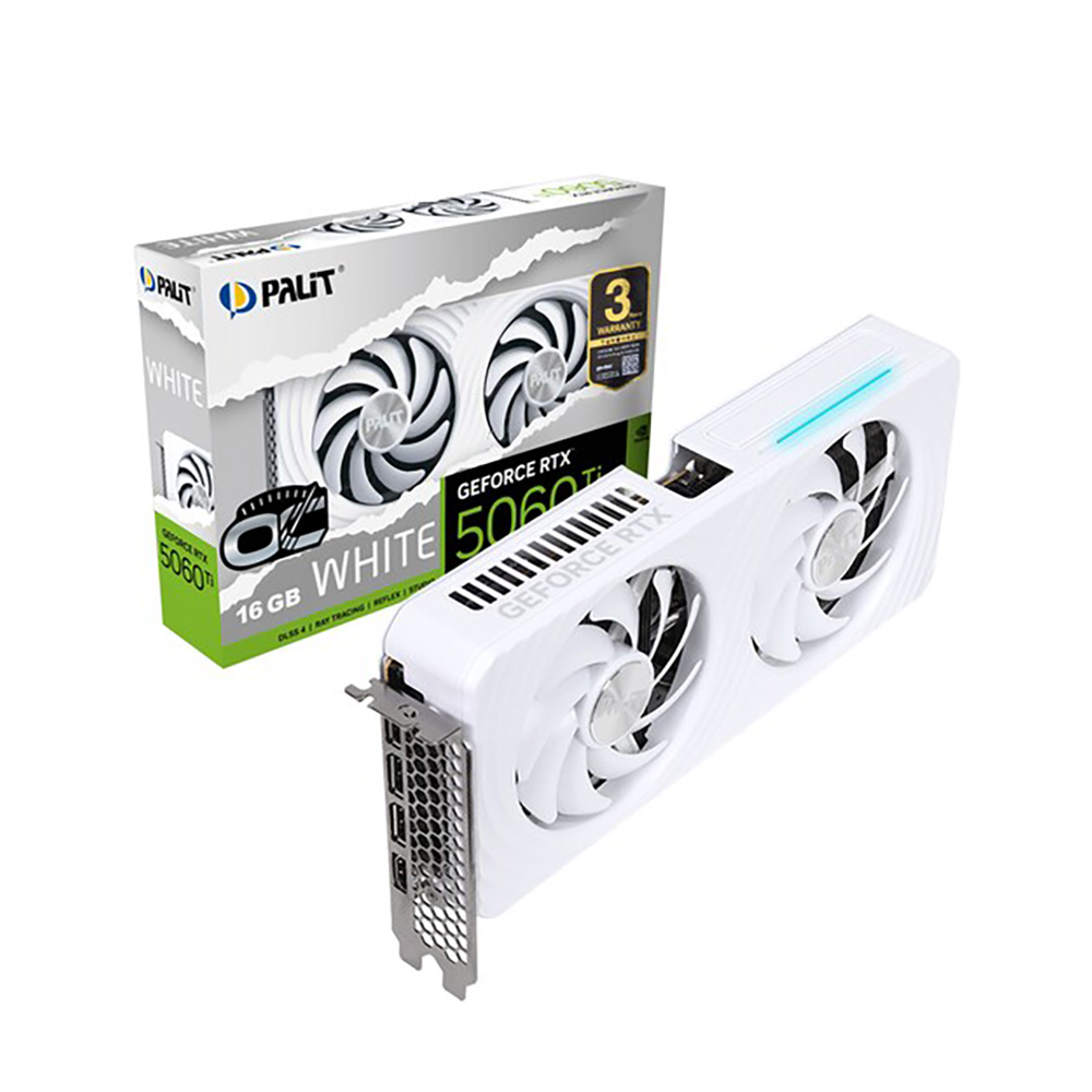 이엠텍 (주)이엠텍아이엔씨 PALIT 지포스 RTX 5060 Ti WHITE OC D7 16GB 이엠텍