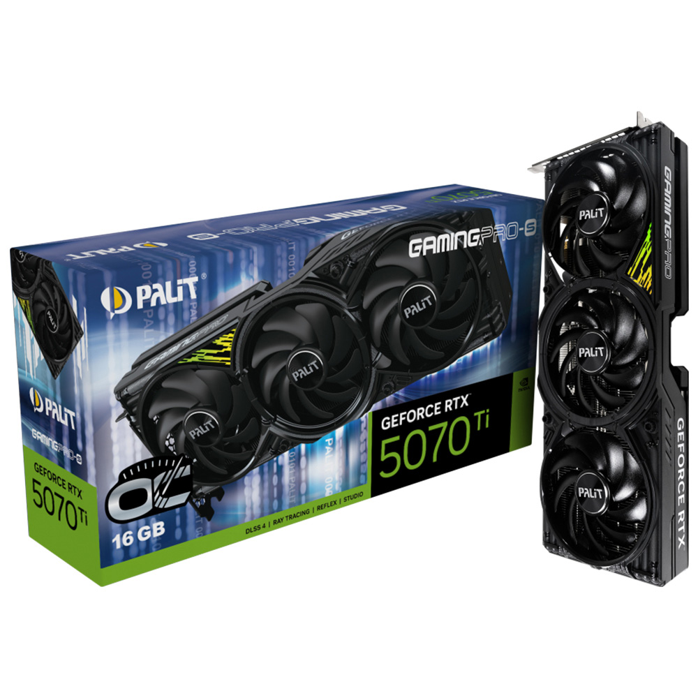 이엠텍 (주)이엠텍아이엔씨 PALIT 지포스 RTX 5070 Ti GAMINGPRO-S OC D7 16GB 이엠텍