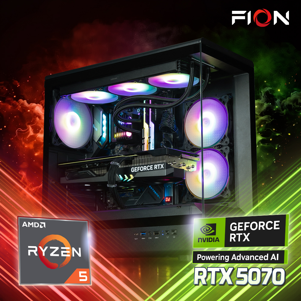 파이온 라이젠5 7500X3D RTX5070 32G 512GB 게이밍 조립PC 데스크탑 컴퓨터 본체 롤 배그 아이온2