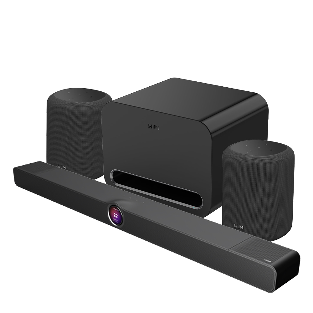<b>WIIM</b> 윔 <b>WiiM</b> 홈시어터 패키지 Bar 3.0.2 + Sound Lite + Sub Pro 5.1.2 스탠드 증정